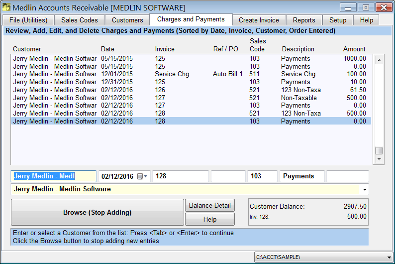 Medlin Accounts Receivable and Invoicing Windows 11 download